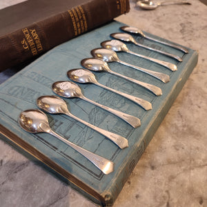 Hallmarked Silver c.1934 Art Deco Teaspoons by Atkins Brothers