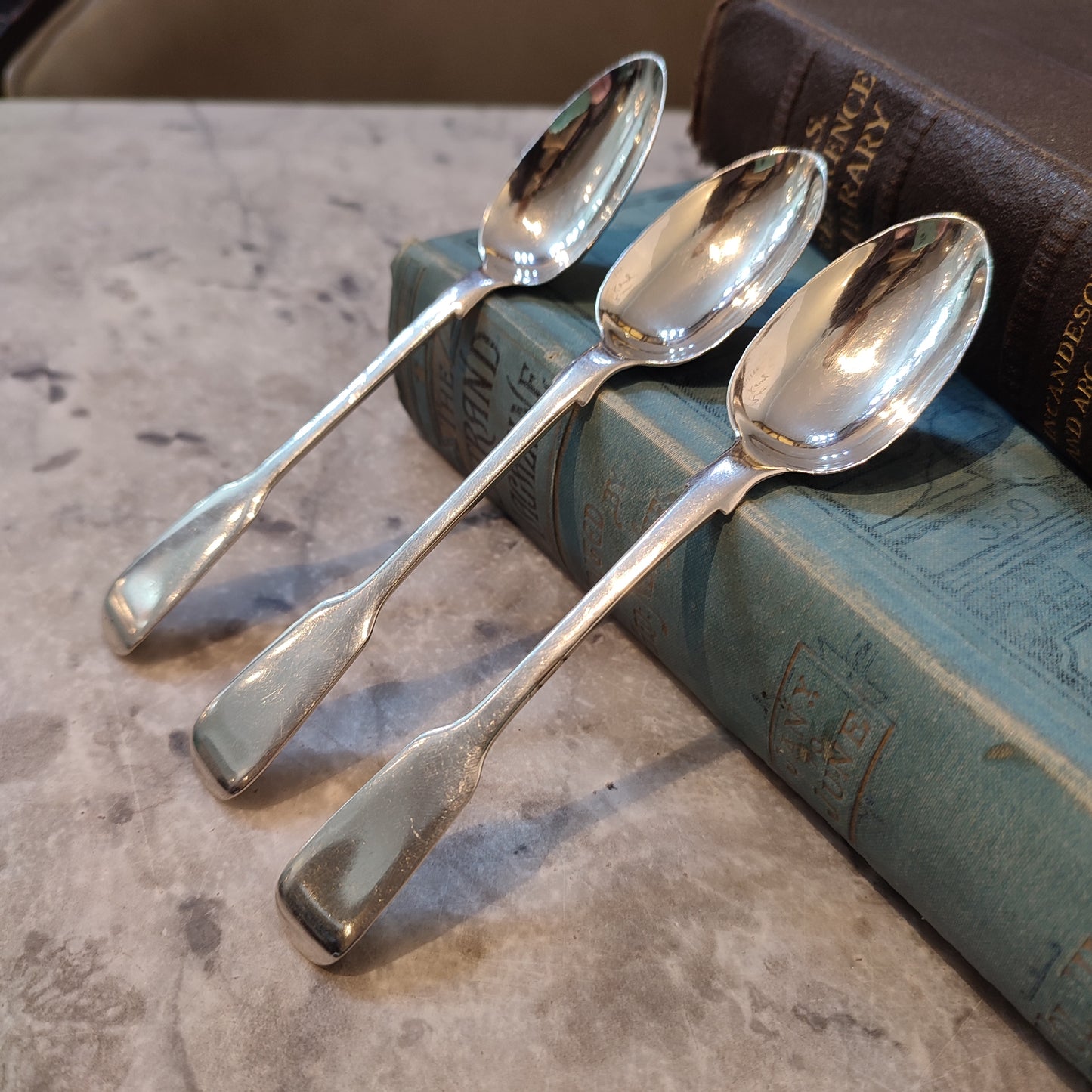 c.1856 Hallmarked Silver Victorian Teaspoons by Henry John Lias Silverware