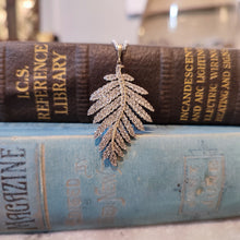 Load image into Gallery viewer, c.1880&#39;s Antique Diamond Leaf Pendant in 15ct Rose Gold &amp; Silver 1.10tcw