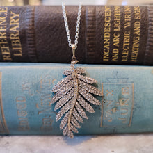 Load image into Gallery viewer, c.1880&#39;s Antique Diamond Leaf Pendant in 15ct Rose Gold &amp; Silver 1.10tcw
