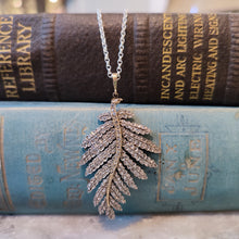 Load image into Gallery viewer, c.1880&#39;s Antique Diamond Leaf Pendant in 15ct Rose Gold &amp; Silver 1.10tcw