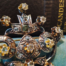 Load image into Gallery viewer, Antique c.1820&#39;s Gold and Silver Rose cut Diamond Georgian Brooch
