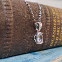 Load image into Gallery viewer, Morganite and Diamond Pendant in 18ct White Gold