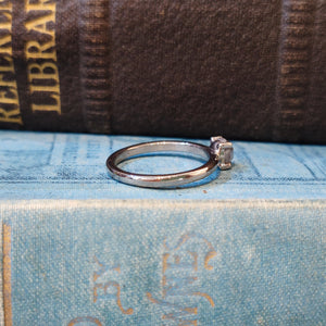 18ct White Gold Ring & Rose Cut Diamond