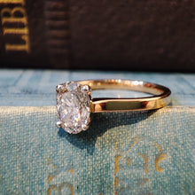 Load image into Gallery viewer, 18ct Rose Gold and Platinum Ring 1.09ct Oval Lab Diamond