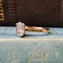 Load image into Gallery viewer, 18ct Rose Gold and Platinum Ring 1.09ct Oval Lab Grown Diamond