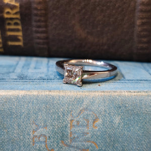1.06ct Champagne Princess Cut Diamond Modern Engagement Ring