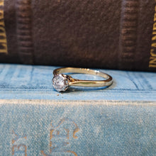 Load image into Gallery viewer, Vintage 0.20ct Diamond Ring in 18ct Yellow Gold Illusion set