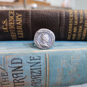 Roman Coin Ring in Sterling Silver