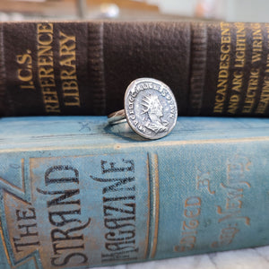 Roman Coin Ring in Sterling Silver