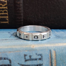 Load image into Gallery viewer, IN * MEMORY * OF *  Victorian style Memorial Ring in Silver