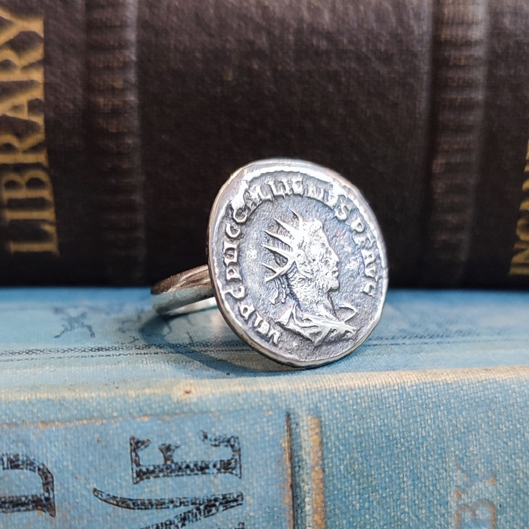 Roman Coin Ring in Sterling Silver