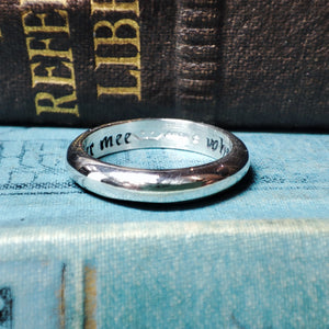 'When this you see, remember mee' Engraved Medieval Posy Ring
