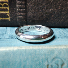 Load image into Gallery viewer, &#39;I am a token of love do not give me away&#39; Engraved Medieval Posy Ring