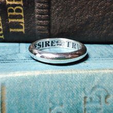 Load image into Gallery viewer, &#39;TRVE LOVE IS MY DESIRE&#39; Engraved Medieval Posy Ring