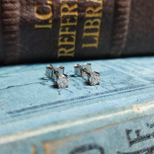 Load image into Gallery viewer, Platinum Old European Cut Diamond Stud Earrings 0.26tcw F/G VS
