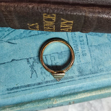 Load image into Gallery viewer, &#39;Pie Dish&#39; Medieval style ring with 0.55ct Rough Diamond Octahedron ring