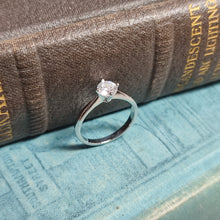 Load image into Gallery viewer, 0.60ct Round Brilliant Cut Diamond set in Platinum with 4-claws North/South/East/West