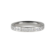 Load image into Gallery viewer, Platinum Half Eternity 1.00ct Ring Princess Cut Diamonds