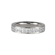 Load image into Gallery viewer, Platinum Half Eternity 1.50ct Ring Princess Cut Diamonds
