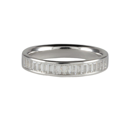Platinum Art Deco Style Eternity Ring with 0.56ct Baguette Cut Diamonds
