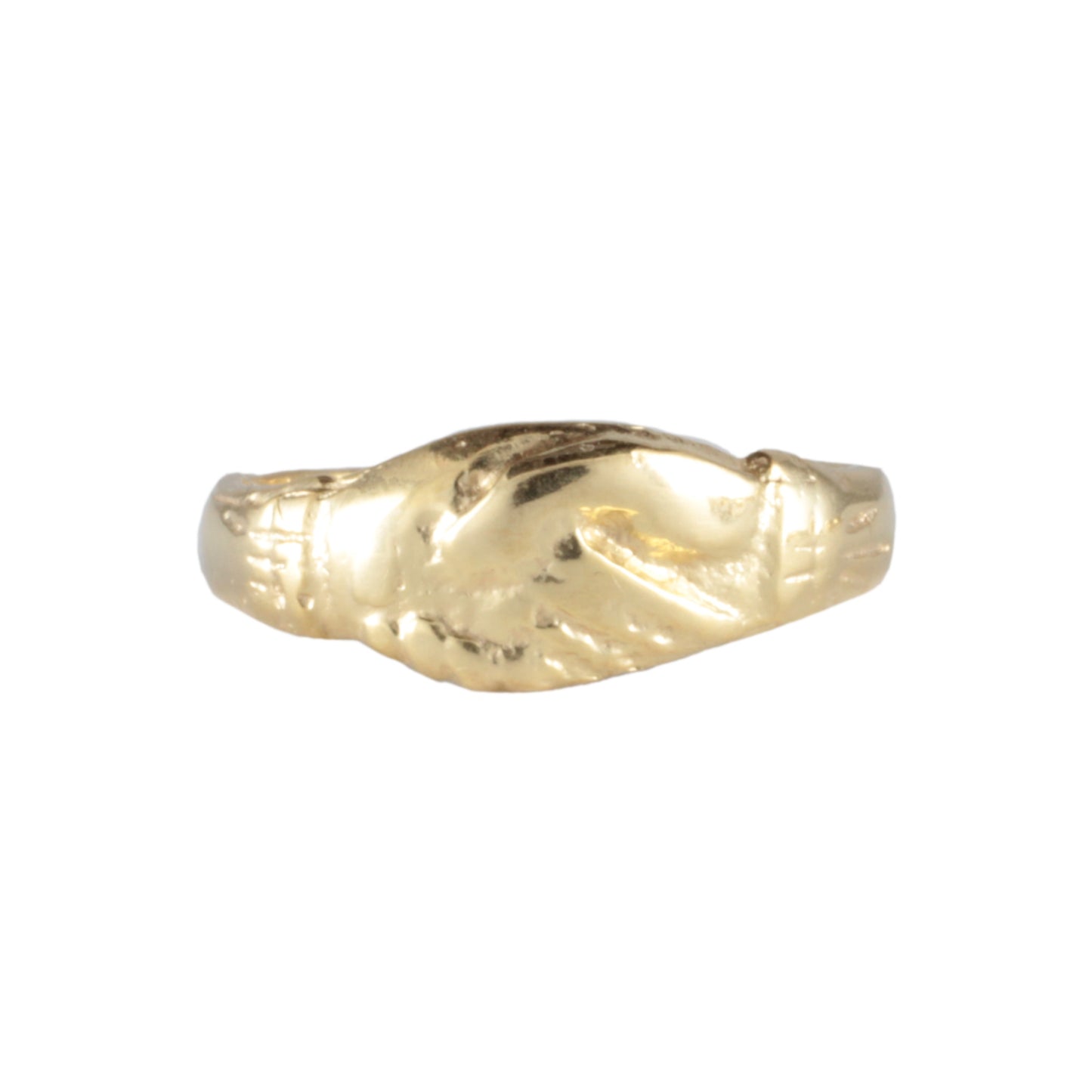 'Ludus' 22ct Clasped Hands Fede Ring C12th Medieval style