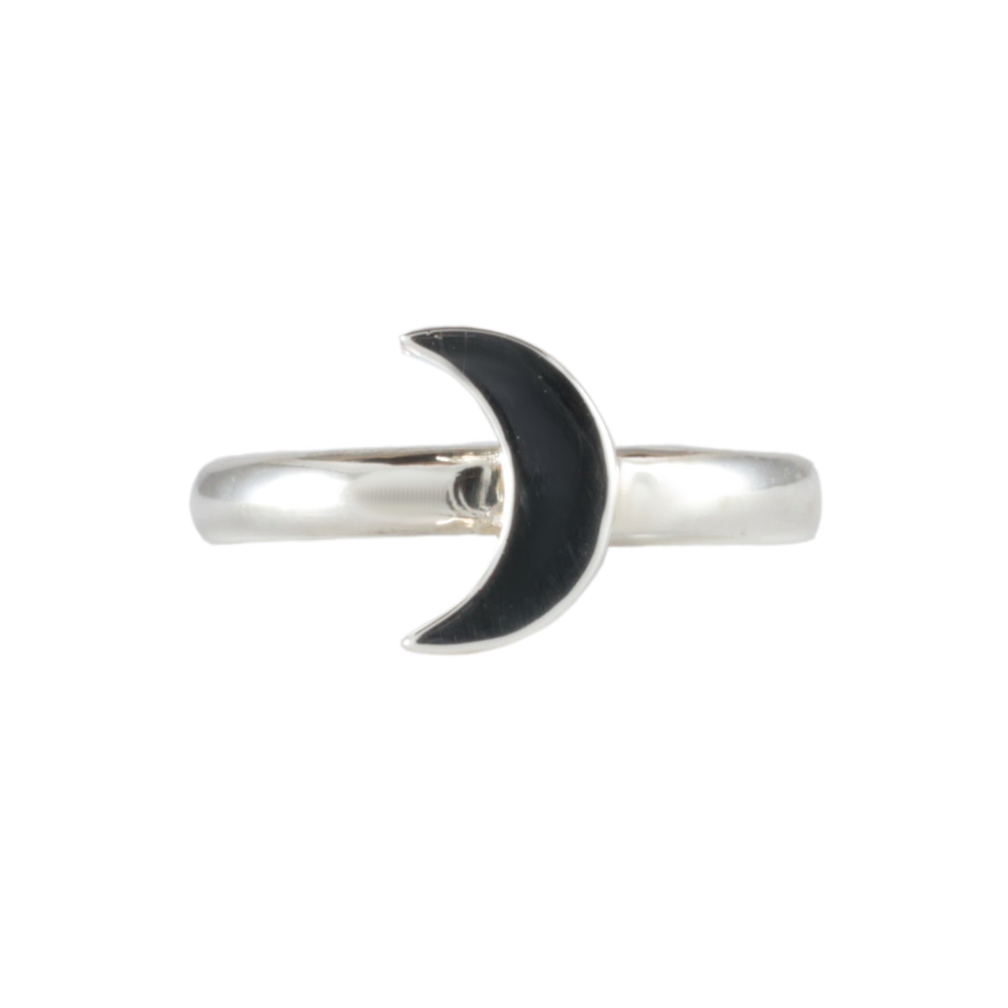 Crescent Moon Stacking Ring in Silver