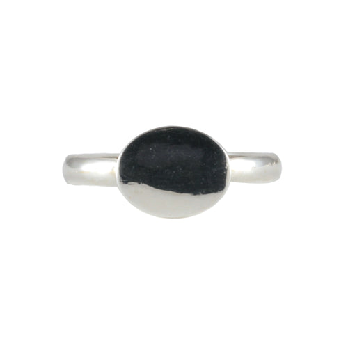 Oval Landscape Stacking Ring in Silver