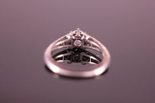 Load image into Gallery viewer, Platinum Engagement Ring Art Deco Design Underside