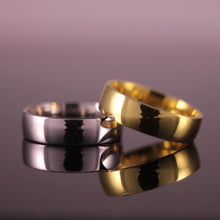 Load image into Gallery viewer, 18ct 6mm &#39;D&#39; Profile Wedding Band in 18ct Yellow &amp; White Gold