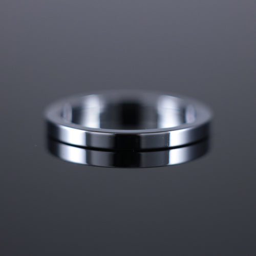2mm Flat Wedding Band 18ct White Gold