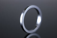 Load image into Gallery viewer, 2mm Flat Wedding Band 18ct White Gold