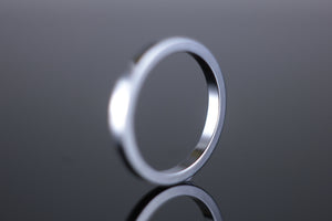2mm Flat Wedding Band 18ct White Gold