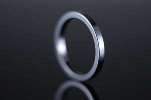 2mm Flat Wedding Band 18ct White Gold