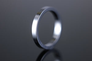 18ct 2.5mm Flat Wedding Band in White Gold