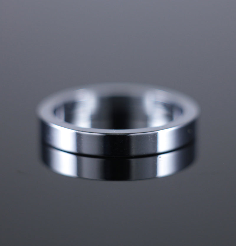 3mm Flat Wedding Band in 18ct White Gold