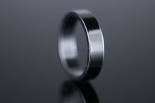 Load image into Gallery viewer, 5mm Flat Wedding Band 18ct White Gold