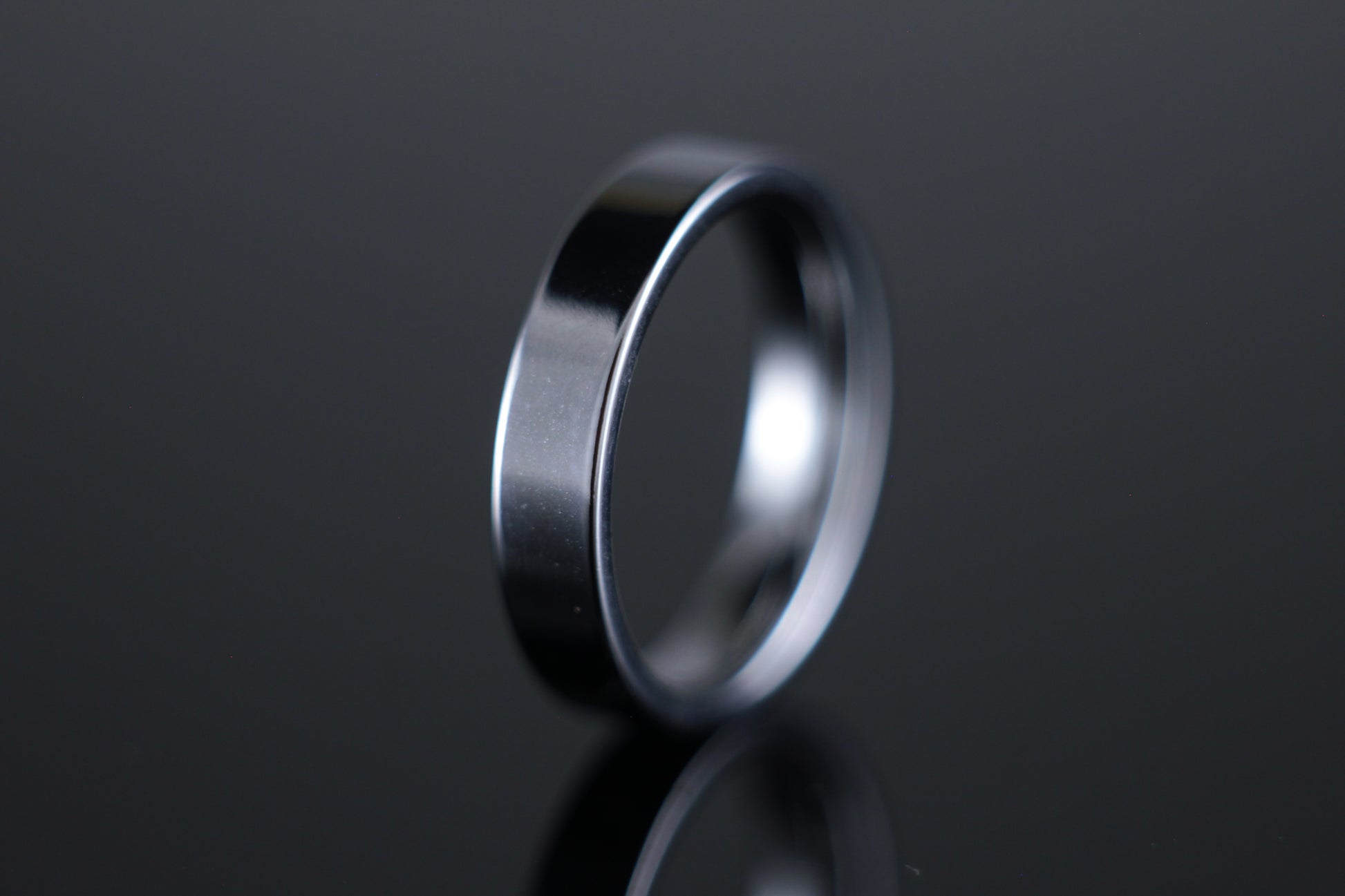 4mm Wedding Band Flat Court Profile in 18ct White Gold