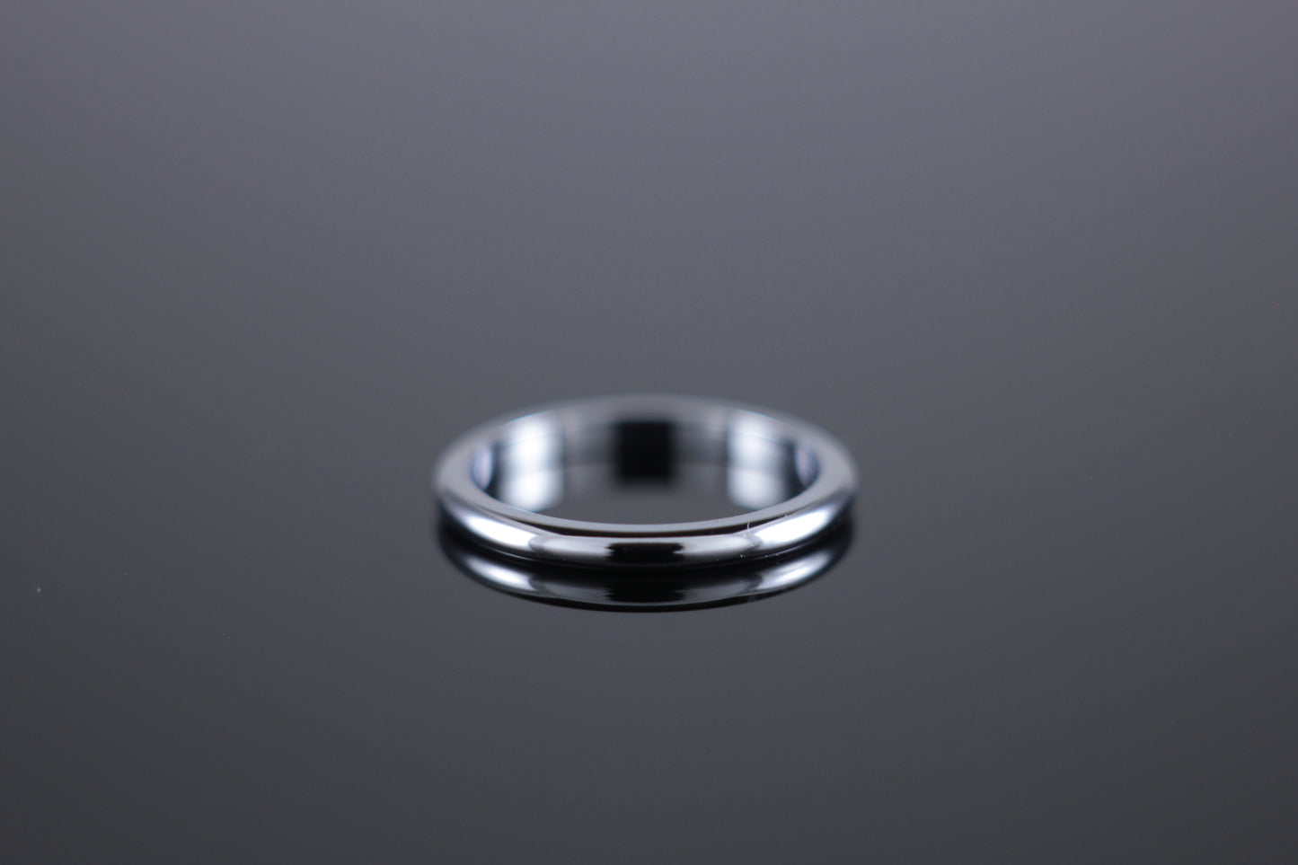 2mm 'D' Profile Wedding Band in 18ct White Gold