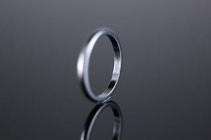 2mm 'D' Profile Wedding Band in 18ct White Gold