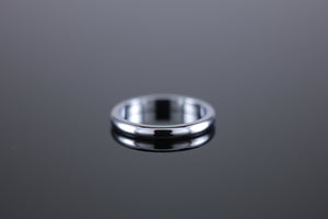 White Gold 2.5mm Domed or 'D' Profile 'D' Section Wedding band wedding Ring