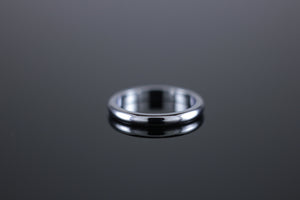 2.5mm Domed or 'D' Profile Platinum 'D' Section Wedding band wedding Ring