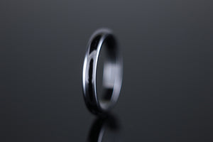 3mm 'D' Profile Wedding Band in 18ct White Gold