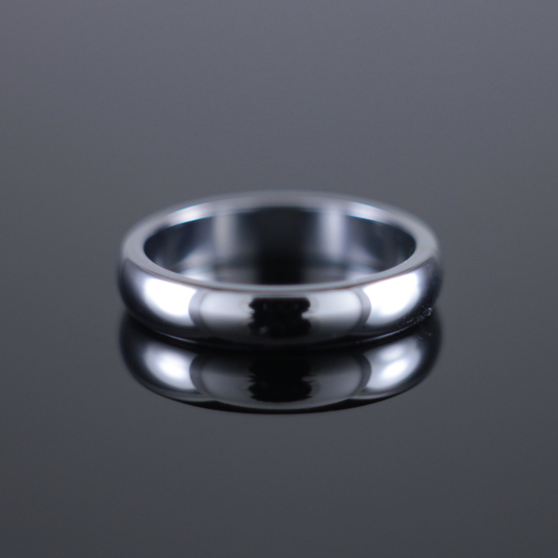 4mm 'D' Profile Band in 18ct White Gold