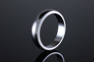 5mm 'D' Profile Wedding Band in 18ct White Gold