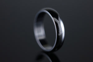 5mm 'D' Profile Wedding Band in 18ct White Gold