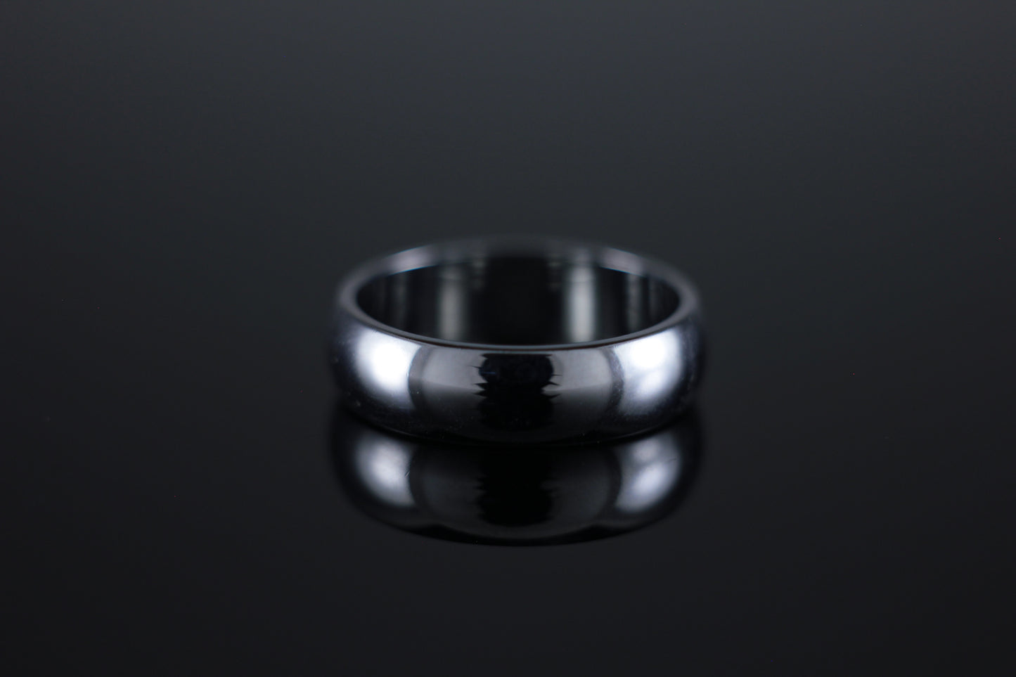 6mm Domed Profile Wedding Band in 18ct White Gold