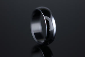 6mm 'D' Profile Wedding Band in 18ct White Gold