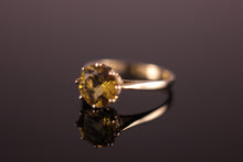 Load image into Gallery viewer, 9ct Golden Yellow Heliodor Beryl ring 1.74ct 8-claw setting