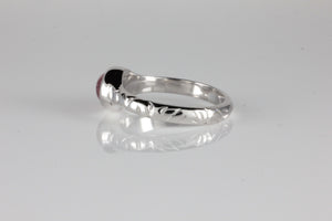 'Odessos' Georgian style Oval Pink Tourmaline Cabochon Ring